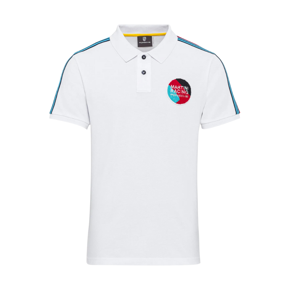 Porsche Martini Racing Short Sleeve Mens Polo Shirt - White
