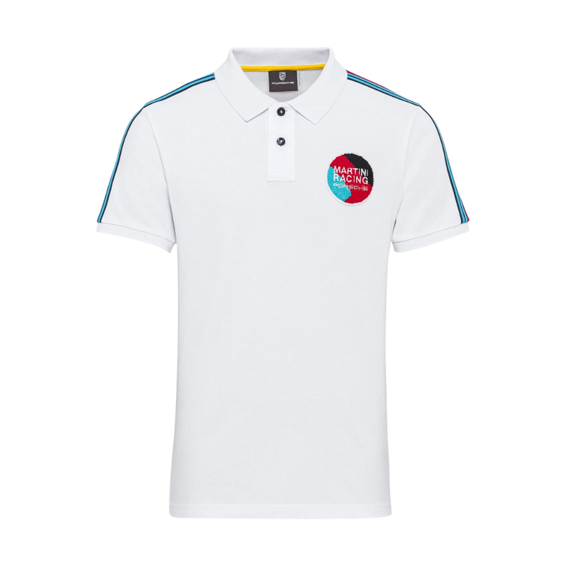 Porsche Martini Racing Short Sleeve Mens Polo Shirt - White