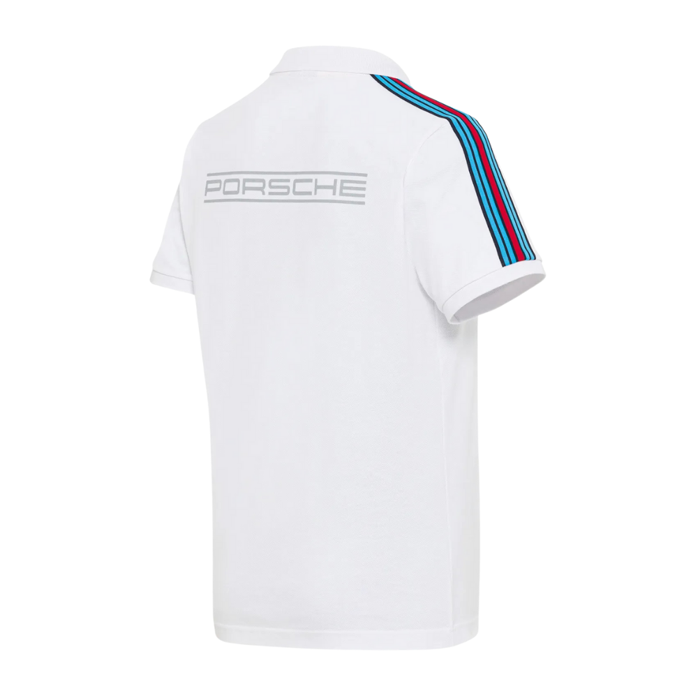 Porsche Martini Racing Short Sleeve Mens Polo Shirt - White