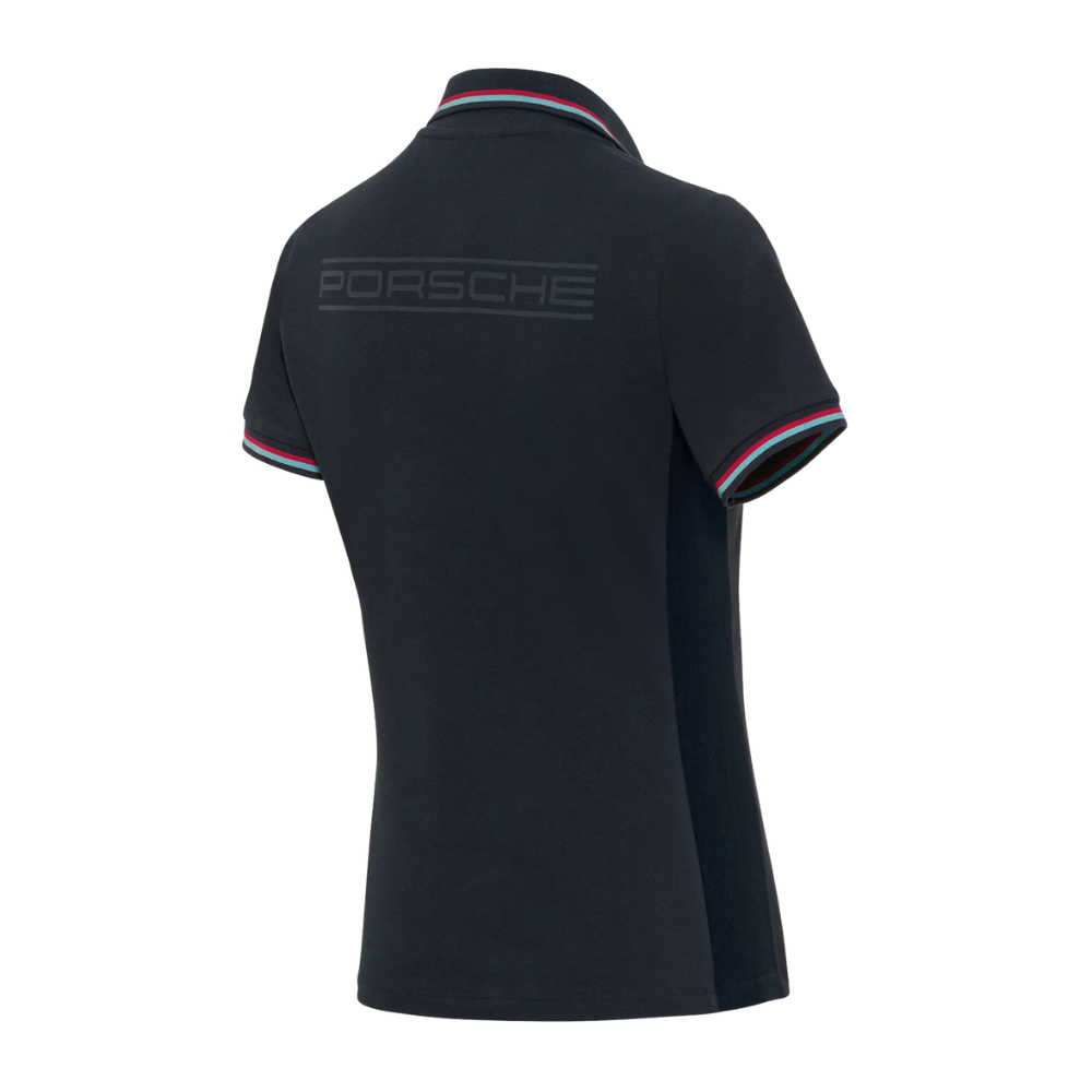 Porsche Martini Racing Short Sleeve Womens Polo Shirt - Dark Blue