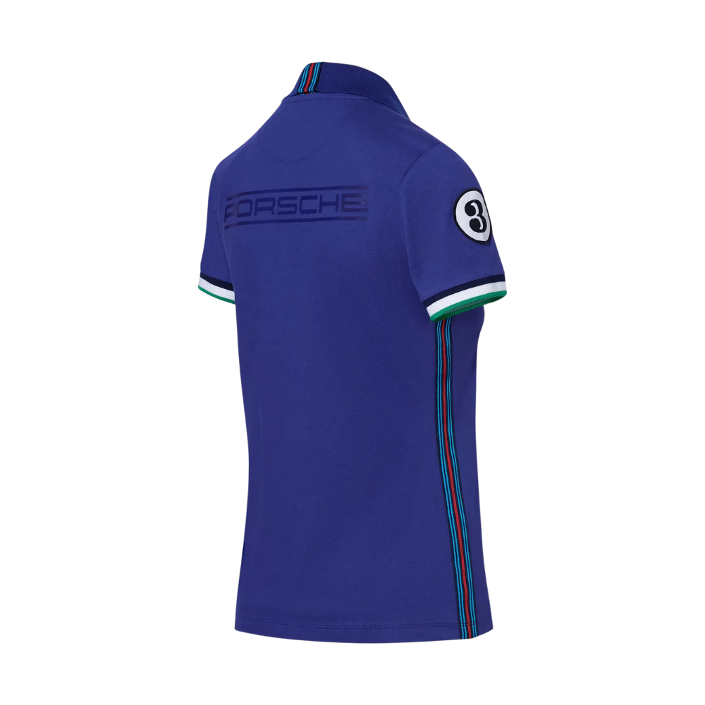 Porsche Martini Racing Short Sleeved Women Polo Shirt - Blue