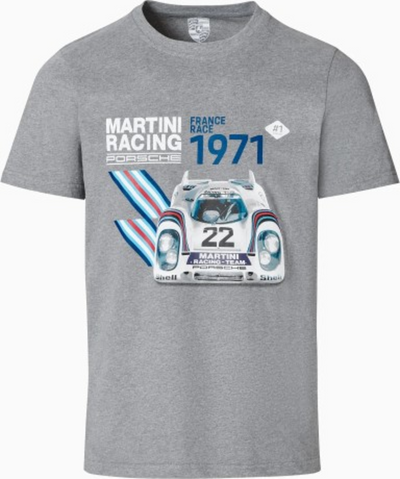 Porsche Martini Racing Unisex T-Shirt - Gray Melange