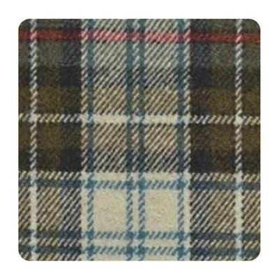 Porsche Material Tartan 18271 Beige - Creme & Green - 1 Meter MAT-TART-GRN
