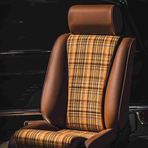 Porsche Material Tartan 18354 Brown Beige - 1 Meter MAT-TART-BRW