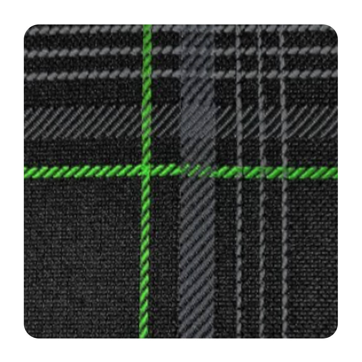 Porsche Material Tartan 7703 Green - 1 Meter MAT-GTI-GRN