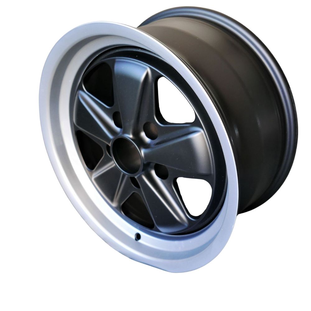 Porsche Maxilite Fuchs Black/Diamond Cut Lip Wheel 8x17 - 911/930/944 74-89 MX180017