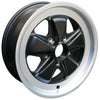 Porsche Maxilite Fuchs Black/Diamond Lip Wheel 6x16 65-89 MX160016N-