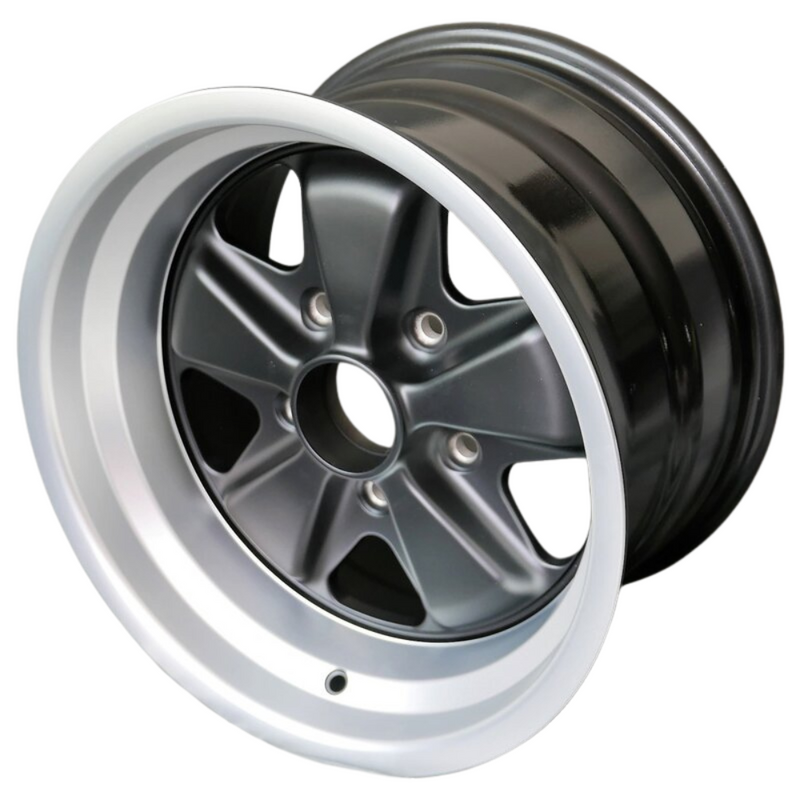 Porsche Maxilite Fuchs Black/Diamond Lip Wheel 9x16 - 911/930 74-89 MX190016A