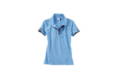 Porsche McQueen Womens Light Blue Polo Shirt - Small