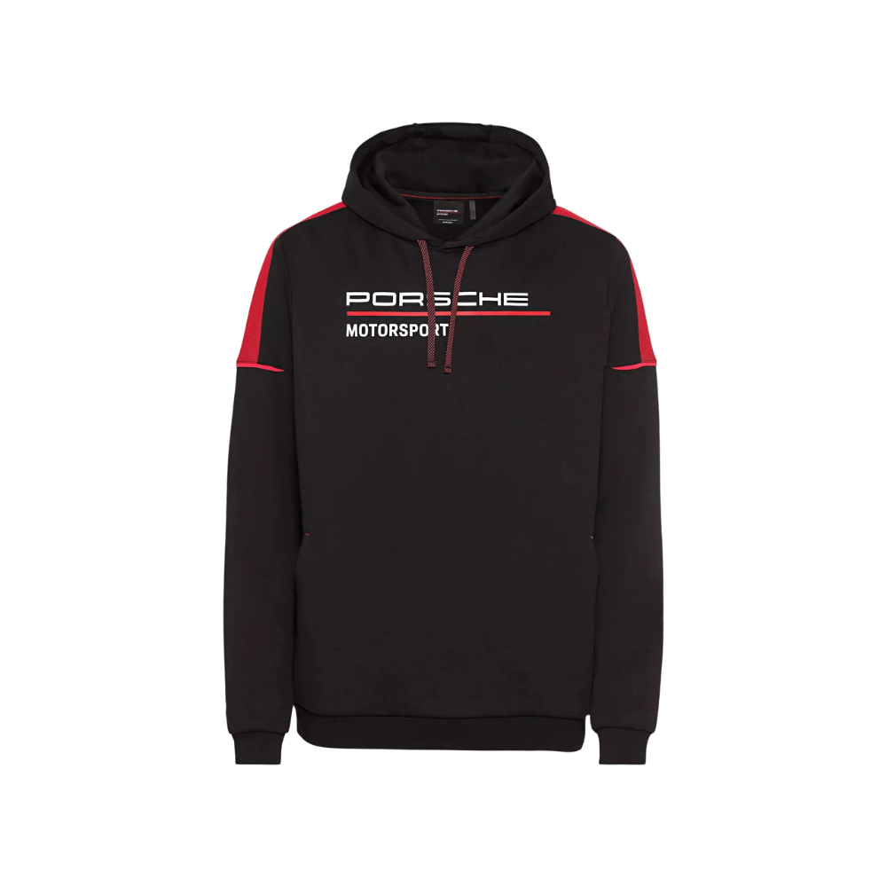 Porsche Men's Motorsport Collection Fanwear Hoodie Black/Red Large WAP12400L0NFMS