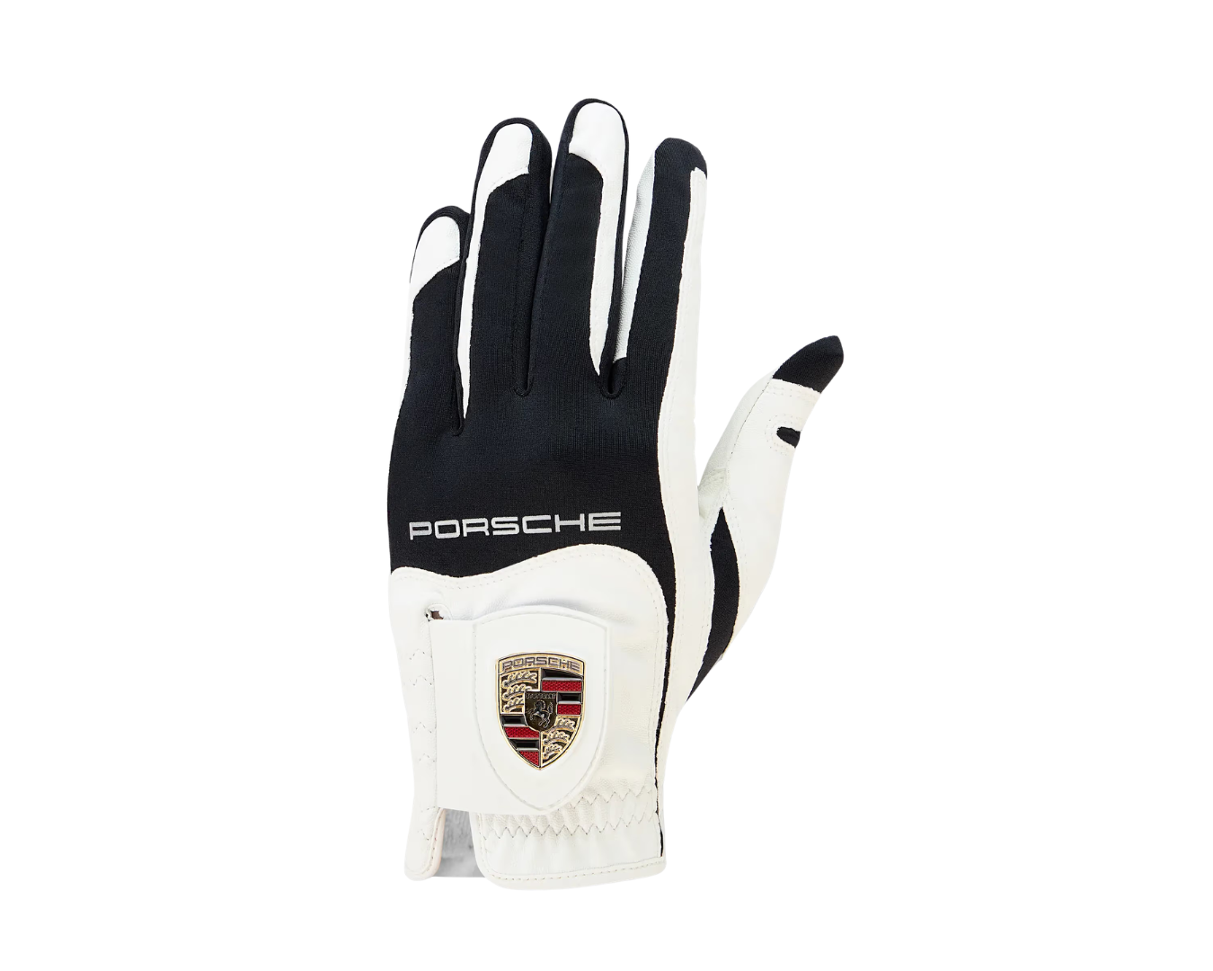 Porsche Mens Golf Glove - Black White - Regular
