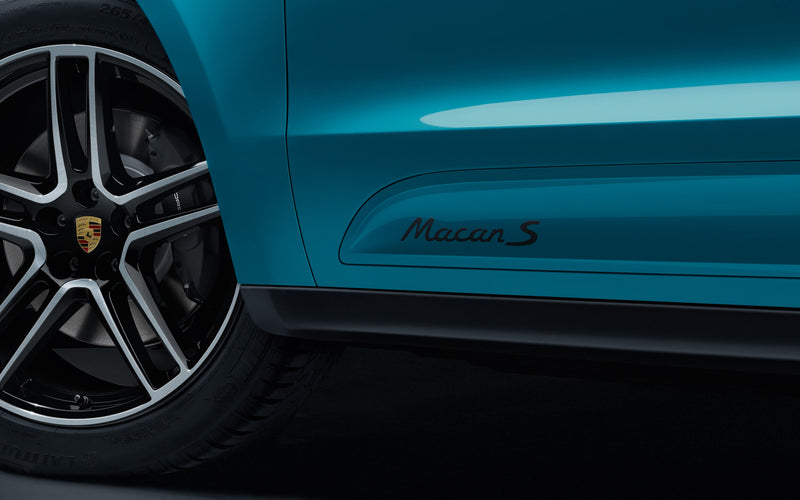 Porsche Model Designation Macan S On Side Blades Black - 95B04481581041 - Macan 15-23 95B04481581041