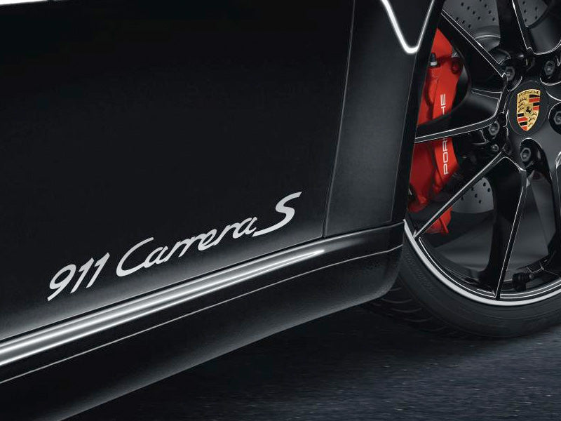 Porsche Model Designation On Doors Carrera Silver - 99104480110V04 - 991 12-18 99104480110V04