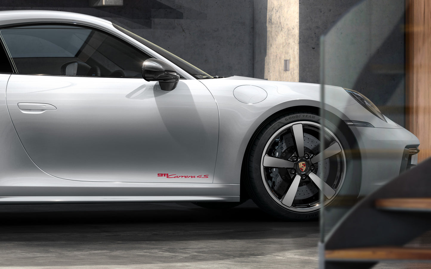 Porsche Model Designation On Doors Film Guards Red - 9920448201584A - 992 18-23 9920448201584A