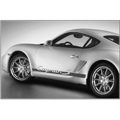 Porsche Model Designation On Doors - Guards Red - 9870448025384A - Cayman S 06-23 9870448025384A