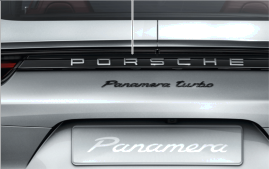 Porsche Model Designation Painted - Black - 971044880B041 - Panamera Turbo 971044880B041