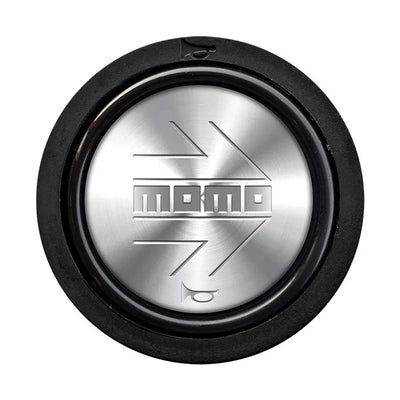 Porsche Momo Arrow Horn Button Flat Lip - Silver - Chrome Logo HORN/SM/SILVER