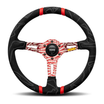 Porsche Momo Motorsport Ultra Red Steering Wheel - 350 mm ULT35BK0RD