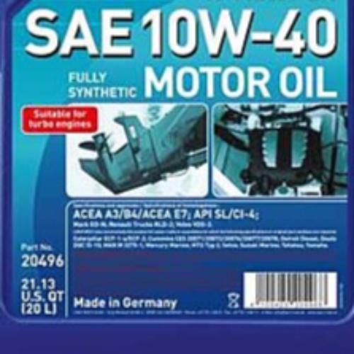 Porsche Motor Oil SAE 10W-40 20L 20496