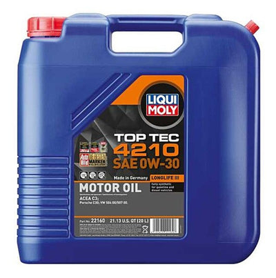 Porsche Motor Oil Top Tec 4210 SAE 0W30 20L 22160