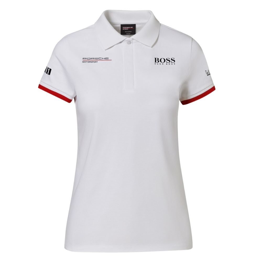 Porsche Motorsport Boss Womens White Polo Shirt