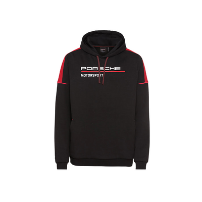 Porsche Motorsport Collection Fanwear Hoodie Black/Red - Men's XXLarge WAP124XXL0NFMS