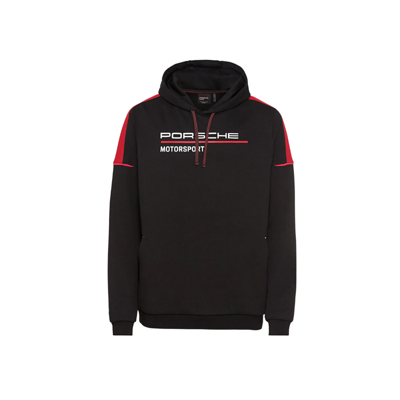 Porsche Motorsport Collection Fanwear Hoodie Black/Red - Men's XXLarge WAP124XXL0NFMS