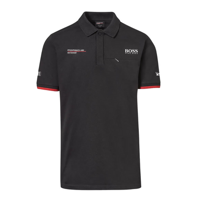 Porsche Motorsport Mens Black Polo Shirt