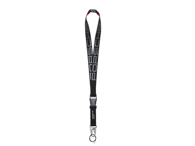 Porsche Motorsport Signet Fanwear Black Lanyard