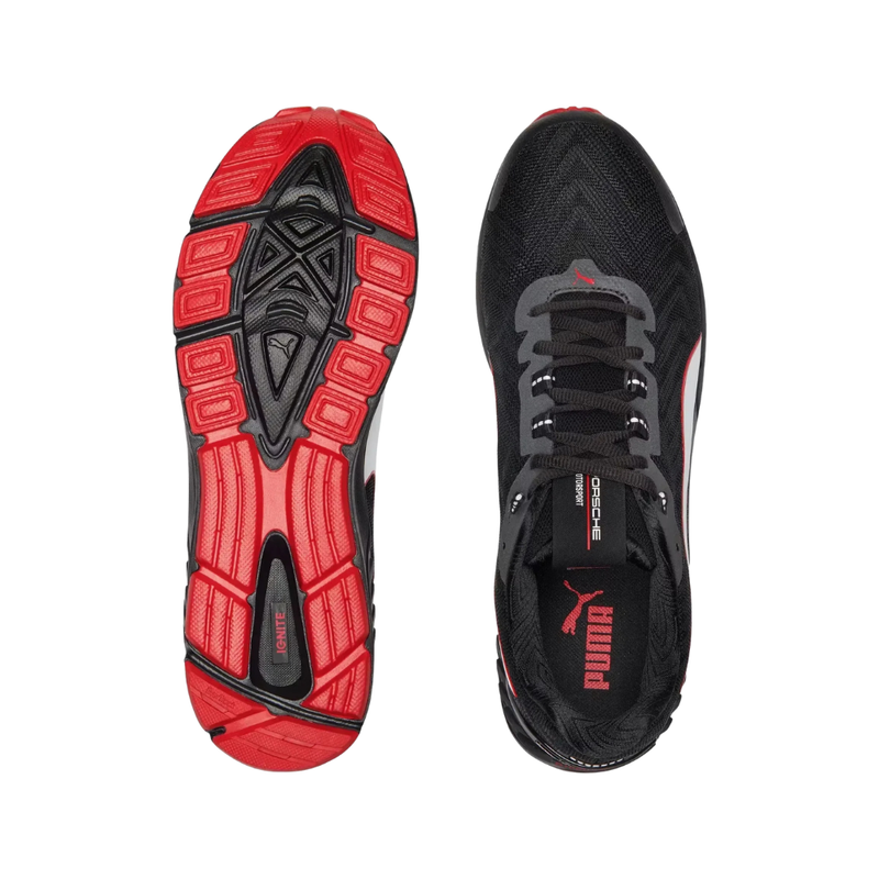 Porsche Motorsport Unisex Lace Up Athletic Shoes - Black