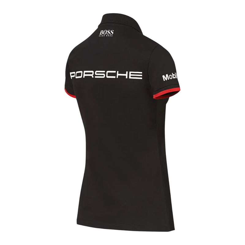 Porsche Motorsport Womens Black Polo Shirt