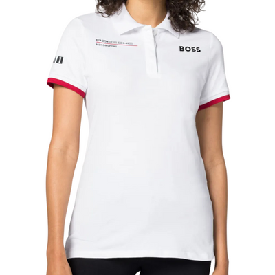 Porsche Motorsport Womens White Polo Shirt