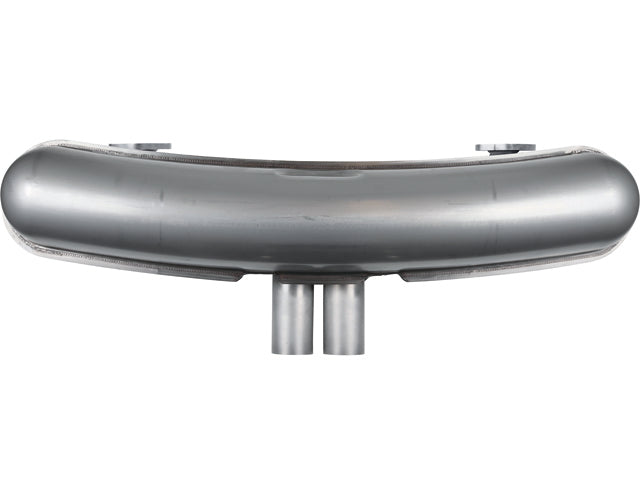 Porsche Muffler Sport "GT3" Style - Aluminized Steel with Grey Finish & 63 mm Dual Center Tail Pipes, 911/914 | 1965-1973 101010165