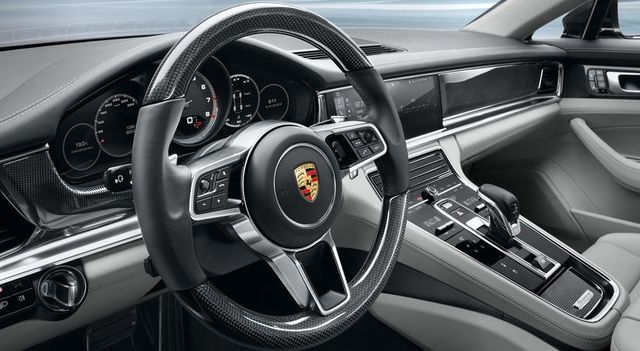 Porsche Multi Function Sports Steering Wheel In Carbon - 971044404A34 - Panamera 971044404A34