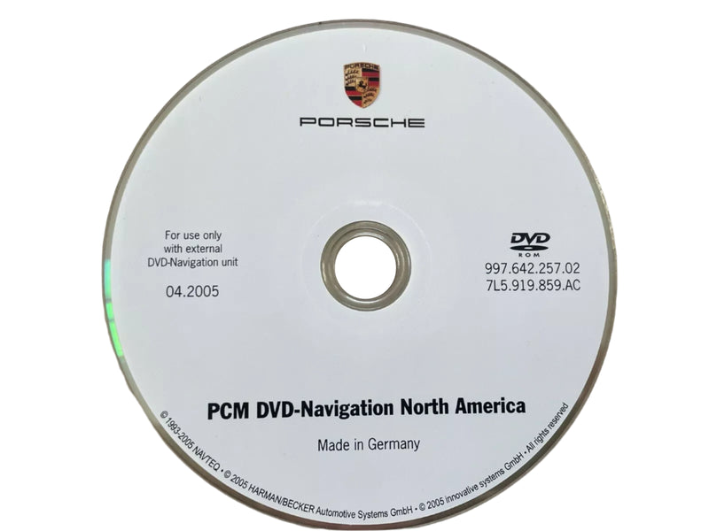 Porsche Navigation DVD North America - 911/Boxster/Cayman/Cayenne 03-15 997-642-257-02
