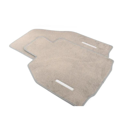 Porsche Nubuck Braided Floor Mats - Stone Grey - 98704480108B23 - 997 05-12 - 987 04-12 98704480108B23