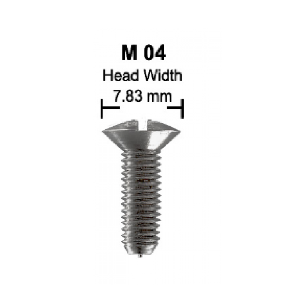 Porsche Oversized Head Oval Slot Screw M04X016 10 Pieces OS-OV-SLT-A2-4X016