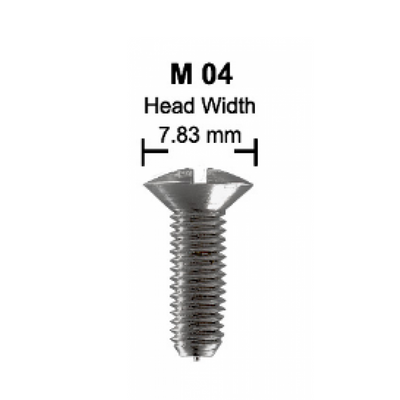 Porsche Oversized Head Oval Slot Screw M04X016 10 Pieces OS-OV-SLT-A2-4X016