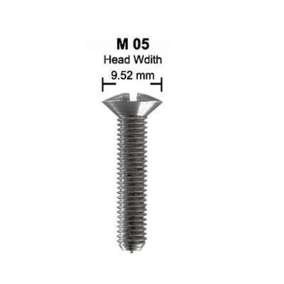 Porsche Oversized Head Oval Slot Screw M05X020 10 Pieces OS-OV-SLT-A2-5X020