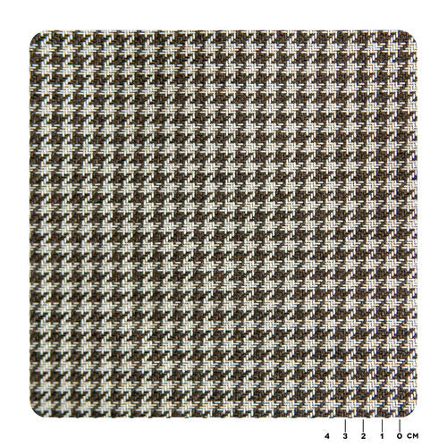 Porsche Pepita Fabric Houndstooth - Brown & White 1 Meter MAT-HOU-BRO-WHT