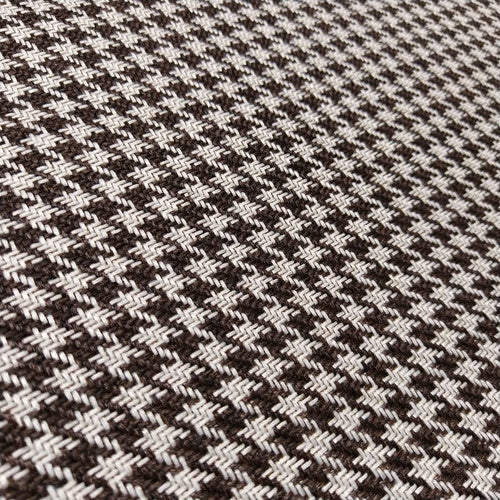 Porsche Pepita Fabric Houndstooth - Brown & White 1 Meter MAT-HOU-BRO-WHT