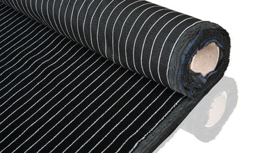 Porsche Pinstriped Velour Black 2x1.5m - 911/924/944/928 77-90 PCG-000-000-10-7BN