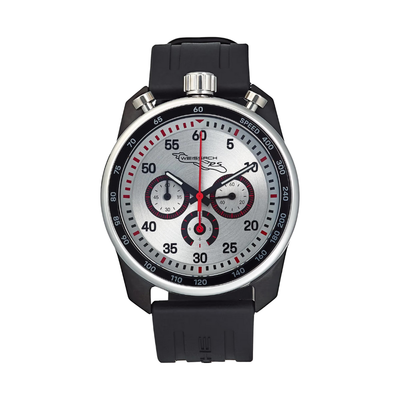Porsche Race Weissach RS Logo Silver Chronograph