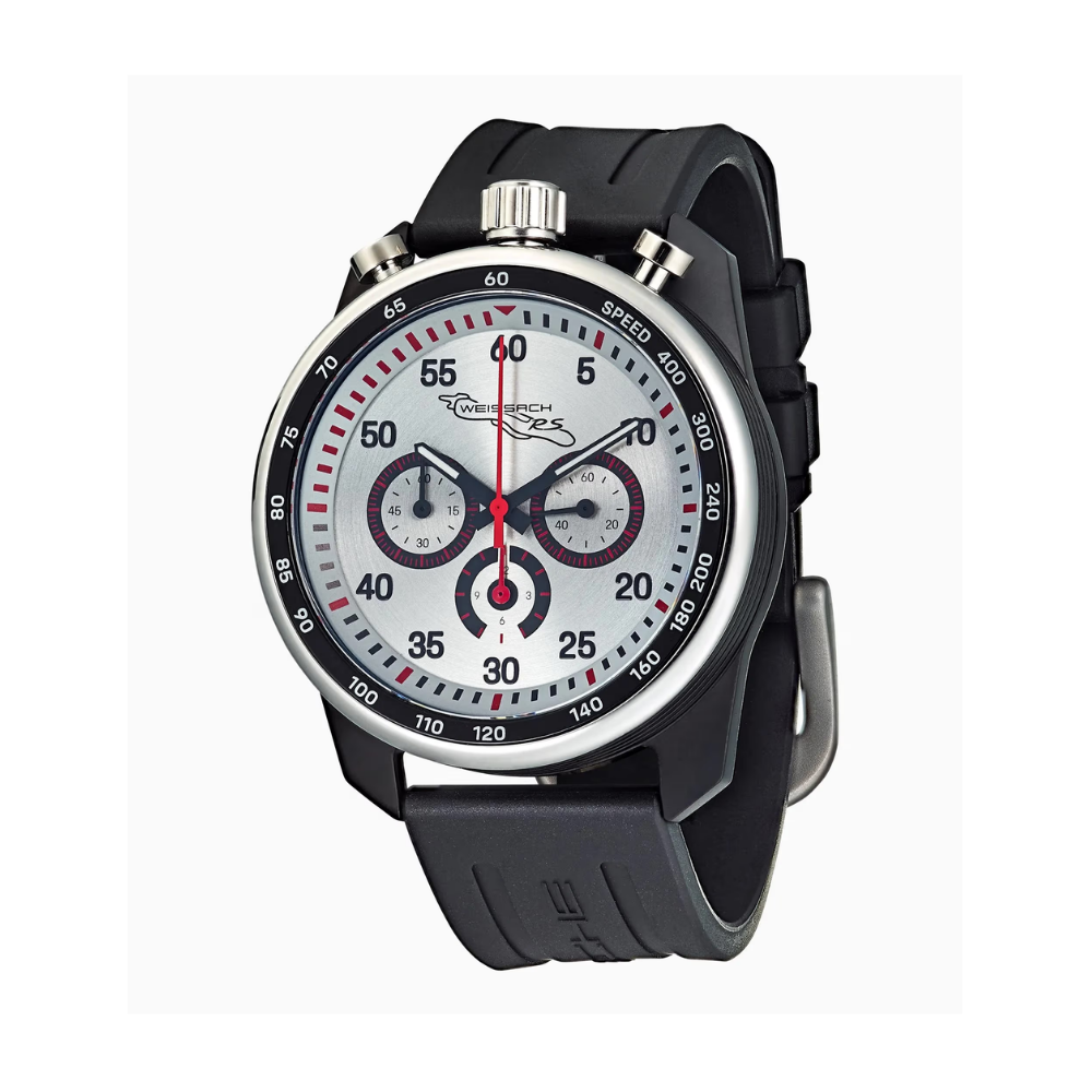 Porsche Race Weissach RS Logo Silver Chronograph