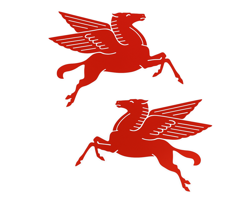 Porsche Racing Pegasus Decal Set White Border | SMC-000-876