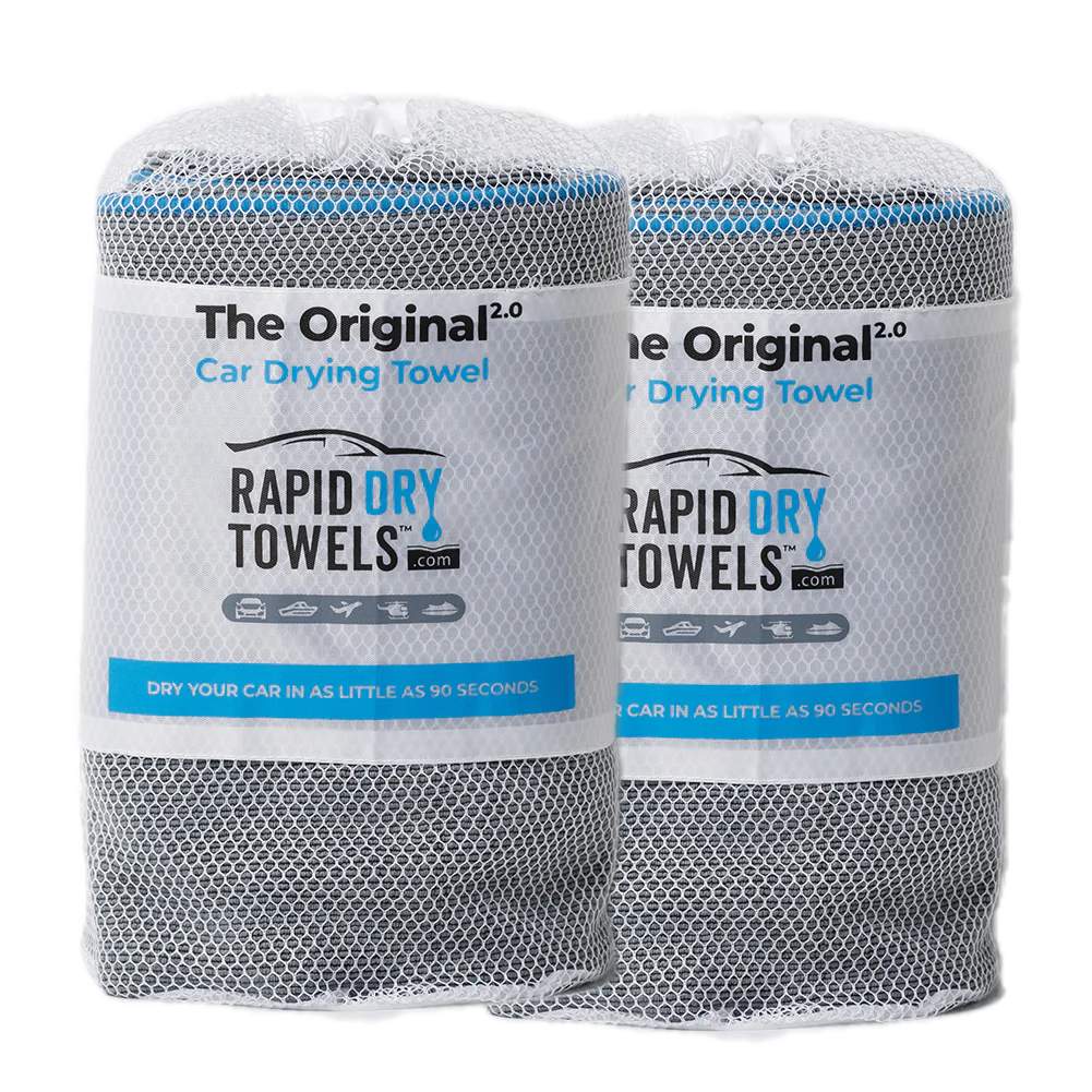 Porsche Rapid Dry Towels 2x Original 2.0 Car Drying Towels 00120DTX2