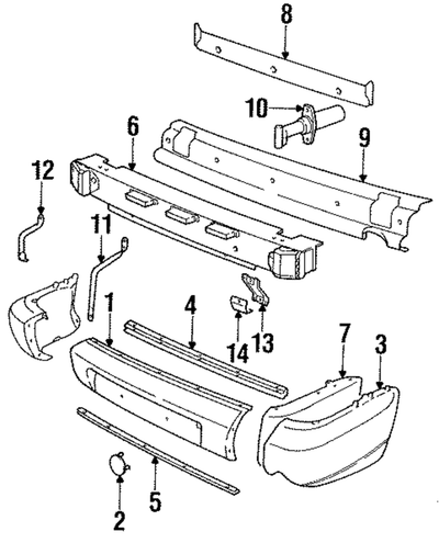 Porsche Rear Bumper Lining Prime Coated - 965 | 1990-1994 965-505-164-01-G2X