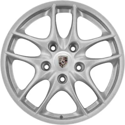 Porsche Rear Silver Alloy Wheel 8.5JX17 ET48 - Boxster 03-04 986-362-126-07