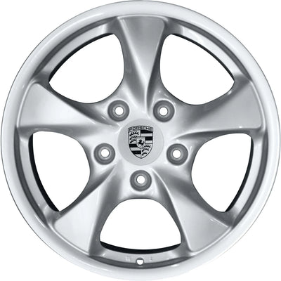 Porsche Rear Silver Alloy Wheel 8.5JX17 ET48 - Boxster 01-02 986-362-126-06