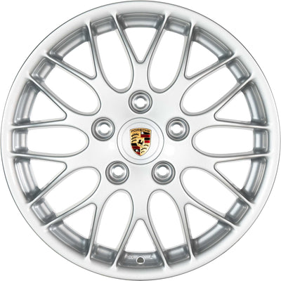 Porsche Rear Silver Alloy Wheel 8.5JX17 ET50 - Boxster 97-04 993-362-126-55